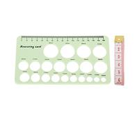 Règle de mesure du mamelon Outil de mesure de la bride du sein en silicone flexible avec ruban souple de 1,5 m pour un dimensionnement précis de la bride du tire-lait et une (Light Green)