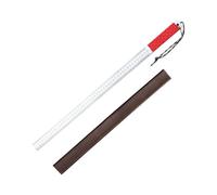 Règle de mesure en acier inoxydable robuste avec étui en cuir sécurisé pour un dessin précis et une règle de sécurité de défense