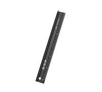 Règle de mesure en aluminium - Règle droite - Outil multifonction - Échelle transparente - Règle de sécurité multifonction avec dos antidérapant - Règle à usage multiple adaptée pour les précisions
