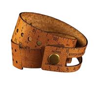 Règle de mesure en cuir - Outil de rangement pour poignet et marqueur, accessoire d'artisanat en cuir robuste pour crochet, tricot, broderie, tissage et projets de , 47 cm