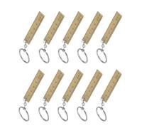 Règle de mesure en métal de poche pour projets lapidaires - Outil portable précis avec attache de suspension - Outil de mesure portable pour bijoux