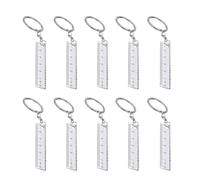 Règle de mesure en métal de poche pour projets lapidaires - Outil portable précis avec attache de suspension - Outil de mesure portable pour bijoux