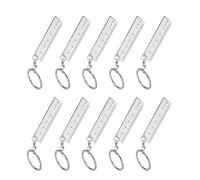 Règle de mesure en métal de poche pour projets lapidaires, outil portable précis avec fixation de suspension, petite règle en métal