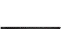 Règle de mesure Faithfull 1 mètre (39 pouces) - Règle en acier inoxydable noir mat avec graduations métriques claires et trou de suspension