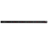 Règle de mesure Faithfull 600 mm (24 pouces) - Règle en acier inoxydable noir mat avec graduations métriques claires et trou de suspension