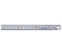Règle de mesure flexible en acier inoxydable chromé mat avec double graduation en mm et 1/2 mm 600x30x1,2 mm Limit MLFF600