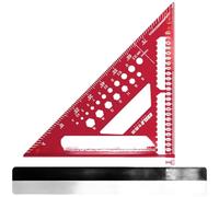 Règle de mesure multi-angle 3D en alliage d'aluminium 45 à 90 degrés pour menuiserie, perceuse et marquage, outil de marquage noir, 18,5 cm (B)