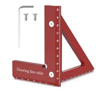 Règle de mesure multi-angle 3D pour le travail du bois - En alliage d'aluminium de qualité supérieure - Rapporteur d'angle 45/90 degrés - Règle de dessin et d'onglet