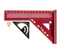 Règle de mesure multi-angle en aluminium pour le travail du bois et le marquage des métaux sur des surfaces en bois et métal - Échelle de gravure précise multiangle