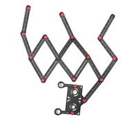 Règle de mesure multi-angle, précise en alliage d'aluminium de qualité supérieure, outil de mise en page avec moule perforé pour les constructeurs (16 côtés précis Règle)