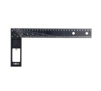Règle de mesure multi-angle professionnelle, combinaison universelle de 45 à 90 degrés, outil de mesure précis à angle droit 12 pouces pour les ingénieurs du bois et les écoles,