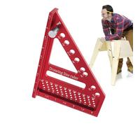 Règle de mesure multi-angle, règle triangulaire à onglet | Équerre de travail du bois de 22,5 à 90 degrés,Traceur triangulaire avec broche de position d'angle, outil de mesure d'angle pour la const