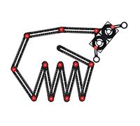 Règle de mesure multi-angles, 12 sections en céramique, outil de mesure d'angle avec localisateur de trou