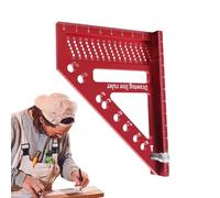 Règle de mesure multi-angles - 22,5-90 degrés haute précision multi-angles | Équerre de travail du bois | pour ingénieur de construction, menuisier, travail, maison, magasin, papa, mari