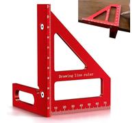 Règle de mesure multi-angles 3D, 45°/90° de haute précision en alliage d'aluminium pour le travail du bois, rapporteur triangulaire, outils de charpentier pour l'ingénierie, la toiture, la menuiserie