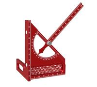 Règle de mesure multi-angles 3D, outil carré pour le travail du bois, 16 x 13 x 2 cm, rapporteur antirouille, marqueur de précision antidérapant, d'aluminium, idéal pour porte, encadrement