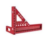 Règle de mesure multi-angles 3D, rapporteur d'angle métrique en alliage d'aluminium avec goupille, for le travail du bois, for le traçage de trous de 22,5 à 90 degrés.