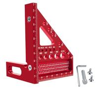 Règle de mesure multi-angles carrée en aluminium, angles de 22,5 ° à 90 °, outil pour menuiserie, rapporteur carré en alliage d'aluminium