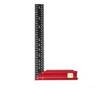 Règle de mesure multi-angles en forme de L en alliage d'aluminium pour tracer et mettre en page précis dans les projets de travail du bois (40 cm)