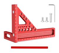 Règle de mesure multi-angles extra longue précise pour le travail du bois de 22,5 ° à 90 °, rapporteur triangulaire, outil de mesure de ligne de dessin pour charpentier, alliage d'aluminium