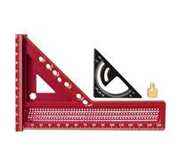 Règle de mesure multi-angles - Règle triangulaire intégrée pour projets de construction professionnels - Échelle de gravure précise multiangle