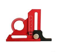 Règle de mesure réglable de 0 à 60 mm en alliage d'aluminium avec double échelle pour réglage de la profondeur de scie circulaire DIY
