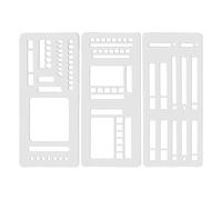 Règle De Modèle Flexible, Conception Transparente Sans Glissement, 1 Pièce, Outil De Pochoir De Planificateur, Aide À Dessin De Scrapbooking, Fonctionnalité De Mise En Page Créative, Pour La Journalis