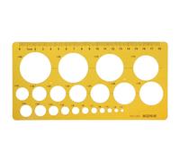 Règle De Modèle Géométrique De Cercles En Résine K, Outil De Mesure De Dessin De Pochoir Pour Étudiants