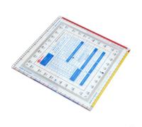 Règle de navigation aviative en plastique avec indicateur de direction et gabarit de caractère pour analyse vectorielle et mesure d'angle dans l'aviation et le travail du bois 14 x 14,5 cm