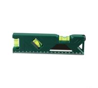 Règle de niveau compacte en ABS portable avec design triple bulle pour une mesure horizontale verticale et 45 degrés ([150 mm] vert)