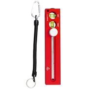 Règle de niveau de marquage extensible, outil de mesure en alliage d'aluminium avec bulle d'esprit, jauge de précision de 30,5 à 61 cm pour le travail du bois (rouge)