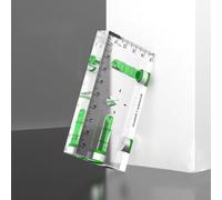 Règle de niveau en acrylique avec base magnétique puissante pour une mesure précise horizontale, verticale et d'angle de 45° - 75 mm x 25 mm x 15 mm, transparente (95 x 50 x 13 mm)