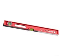 Règle de niveau en aluminium robuste 60 cm - Professionnel magnétique pour la pose de briques, le carrelage et la plomberie - Fiole antichoc et trous de positionnement (500 mm)