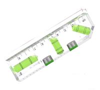 Règle de niveau magnétique compacte en acrylique avec jauge d'angle pour une mesure précise, attache magnétique puissante, design léger de 10,2 cm pour rénovation de maison, menuiserie (A)