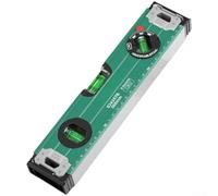 Règle de niveau magnétique Outil de mesure de précision avec 3 fioles pour une utilisation horizontale verticale 30 cm Vert (300 mm)