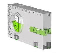 Règle de Niveau Magnétique pour forte en Acrylique Clair Compact(C) | Base magnétique puissante, fixation métal verticale, , travaux plafonds, sécurité accrue