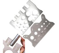 Règle de pas de filetage de vis, 2 pièces en acier double face jauge de boulons métrique, pour machinistes, ingénieurs