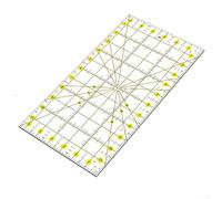 Règle de patchwork 30 x 15 cm - Accessoire de matelassage métrique avec lignes de quadrillage transparentes pour une couture précise et une couture (règle patchwork bicolore)