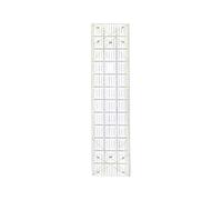 Règle de patchwork transparente - Guide de tissu - Pour couture et bricolage - Outil de mesure - 15 x 60 cm - Noir et jaune