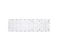 Règle de patchwork transparente - Guide de tissu - Pour couture et bricolage - Outil de mesure pour vêtements - 15 x 50 cm - Noir