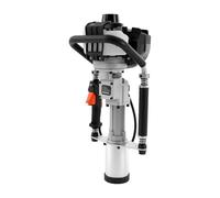 Règle de piquet à essence 4 temps 8500 tr/min avec 2 têtes de piquet (45/55 mm), 37,77 cc - Avec force de frappe de 20 à 45 J et 1300 à 3000 coups/min - Râpe à essence pour fermes et clôtures de ranch