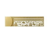 Règle de planification 2 en 1 en cuivre marque-page Règle de journal Règle | Règle de planification en cuivre et marque-page mesurant 14,7 x 3,7 cm, avec découpe pour marquer des pages dans les journaux
