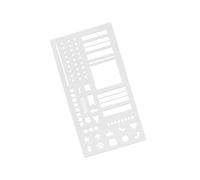 Règle de planification avec grilles pour journaux, calendriers, projets d'artisanat, design léger, règle de calendrier, outil de pochoir