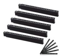 Règle de Pliage, 5 Pièces Mini Règle Pliante en Plastique pour les Menuisiers, les Chantiers de Construction,Projets de Bricolage (Noir-2M)
