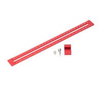 Règle de poche pour le travail du bois, outil de mesure de traçage multifonctionnel en alliage d'aluminium de 300 mm avec loquet coulissant réglable pour