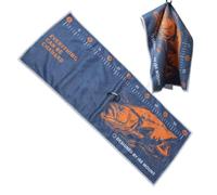Règle de poisson avec clip portable doux épais absorption d'eau | Kayak Boat Fish Ruler Scale Serviette pour Bateau Yacht Quai Jetée Rivière Lac Mer Plage Deck Bleu