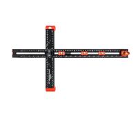 Règle de positionnement de perçage 2 en 1 60 cm Règle carrée en T pour le travail du bois - Angles de précision - Outil de perçage