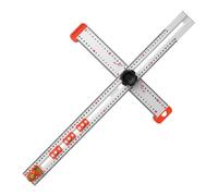 Règle de positionnement de perçage 2 en 1, règle carrée en T de 60 cm, outil de gabarit de matériel d'armoire, règle d'angle de haute précision, outils de marquage en aluminium réglables, outil de