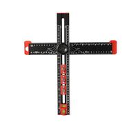 Règle de Positionnement de Perçage 4 en 1, Règle d'Angle de Haute Précision Règle d'Équerre en T Réglable 40 cm Outil de Travail du Bois de Jauge de Marquage