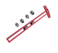 Règle de positionnement de perçage : guide de forage carré en d'aluminium réglable en T | Outil de gabarit de matériel d'armoire pour poignées, tractions, boutons | Punch Locator pour